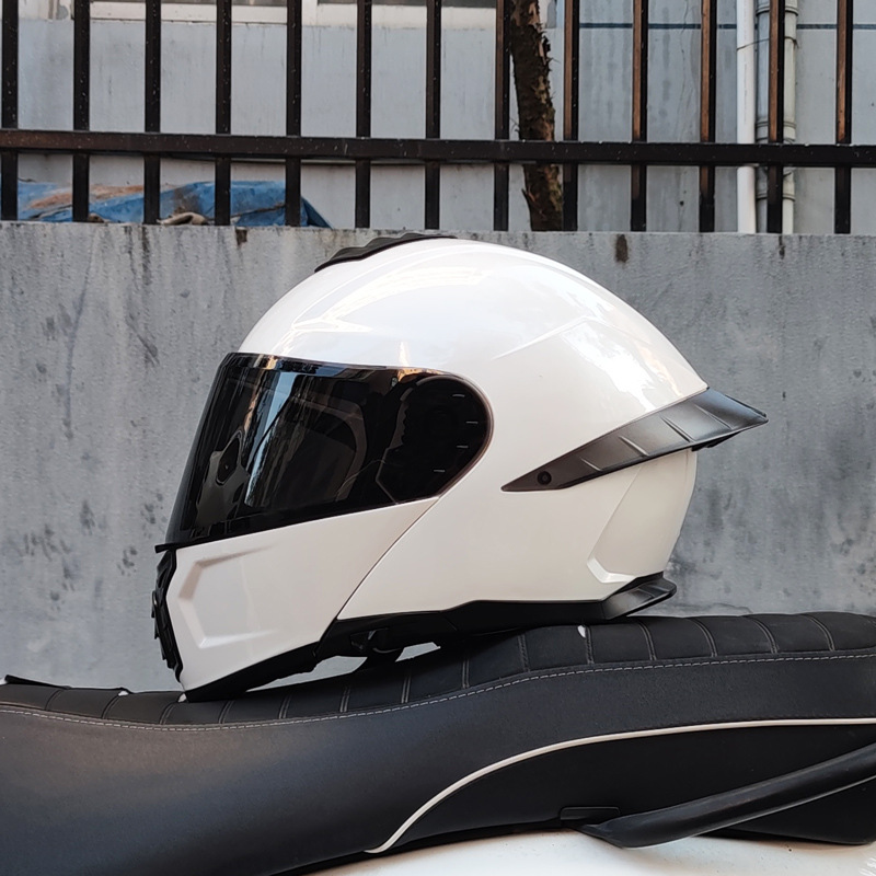 Casco de Motocicleta Orz con Certificación DOT para Hombre y Mujer, Casco Abierto con Visera Doble, Spoiler de Invierno, Cobertura Media, Azul para Todas las Estaciones.