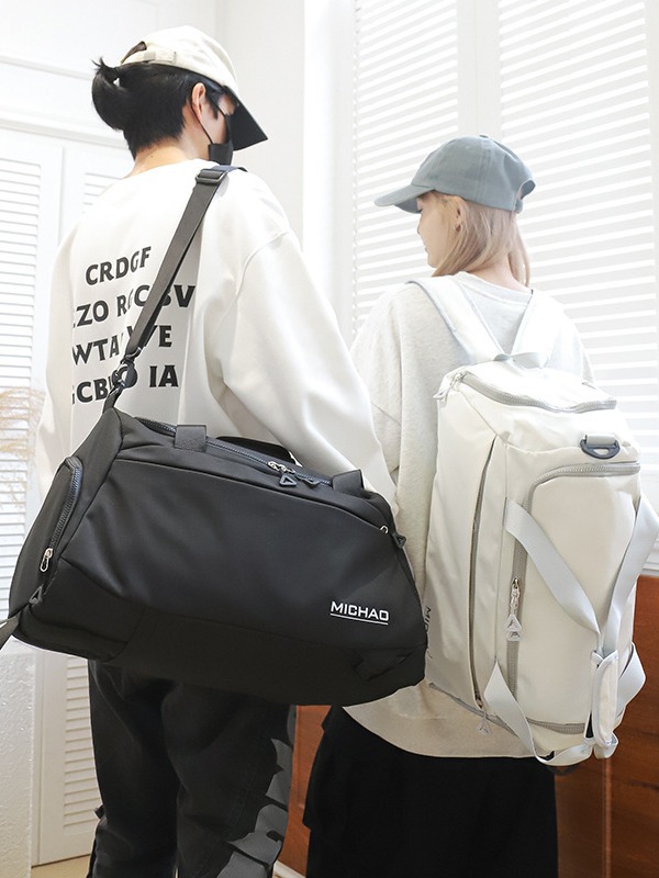 Bolsa de viaje de gran capacidad de tela Oxford, bolsa de separación de ropa seca y húmeda para el gimnasio, set de viaje, equipaje con ruedas, mochila