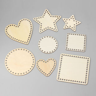 Cross-Stitch Wooden DIY Round Fixed Mini Square Frame Lace Oval Winding Board Decoration Handmade with Holes
