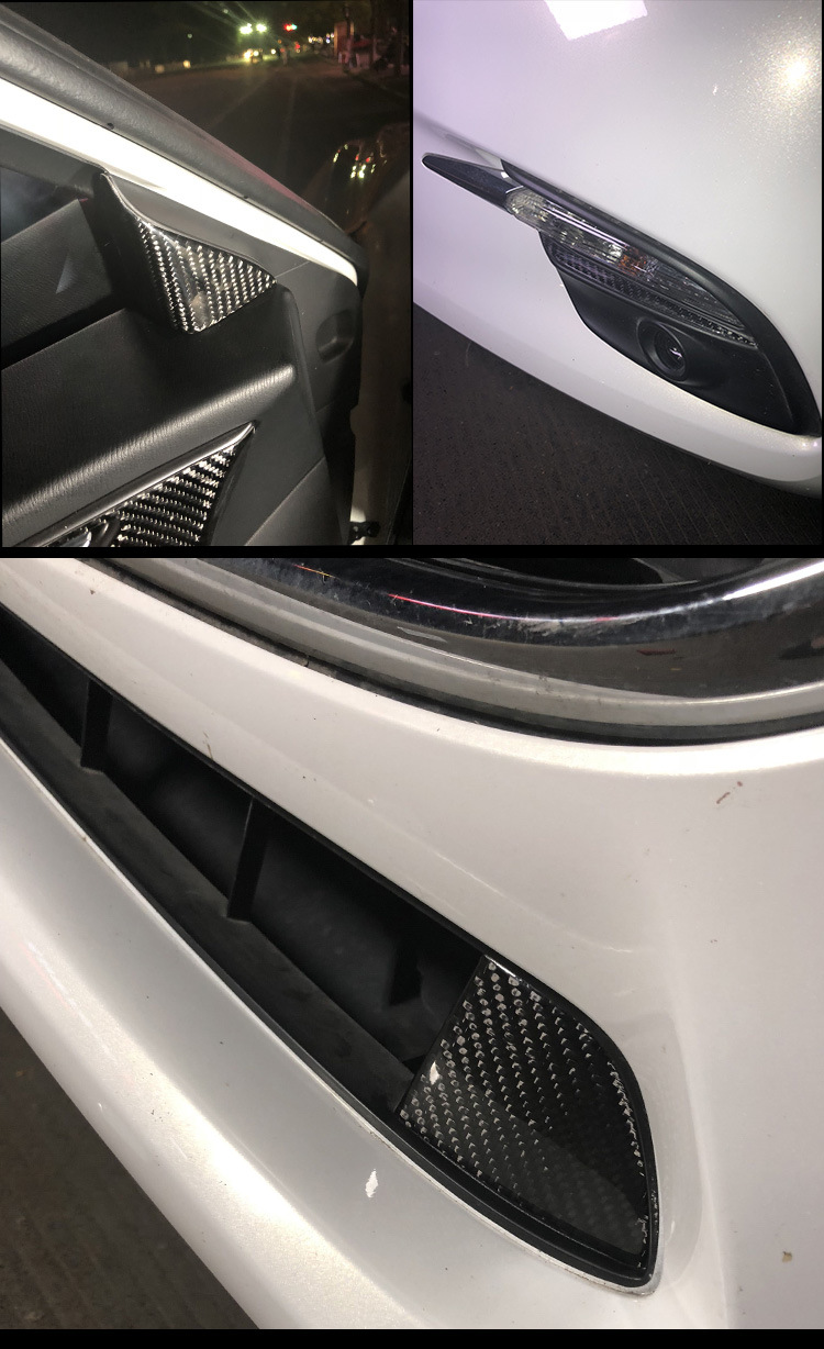 Carbon Fiber Headlight Eyelid Stickers For Mazda 3 Axela 14-19