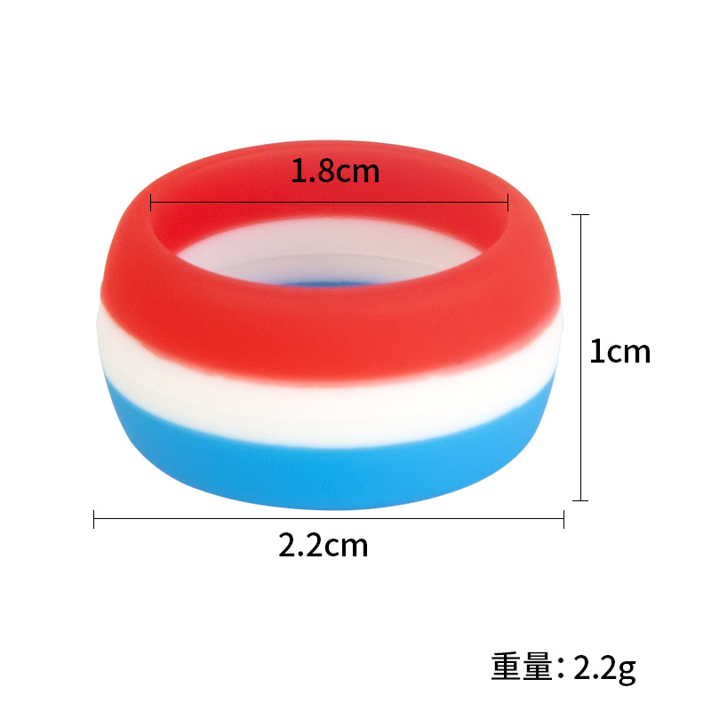 硅胶夹色三色戒指软胶指环单双色多尺码定制首饰手环手镯手链工厂