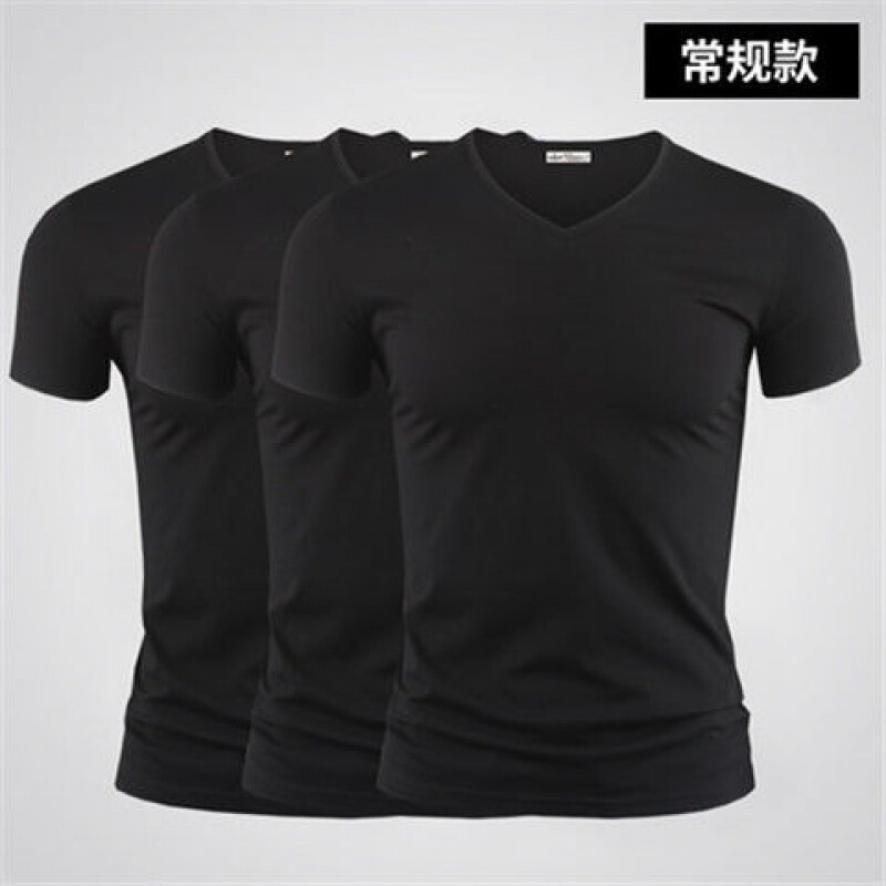 3枚入り】モデル綿半袖男性下着シャツtシャツ純色vネック半袖tシャツ郵便|undefined