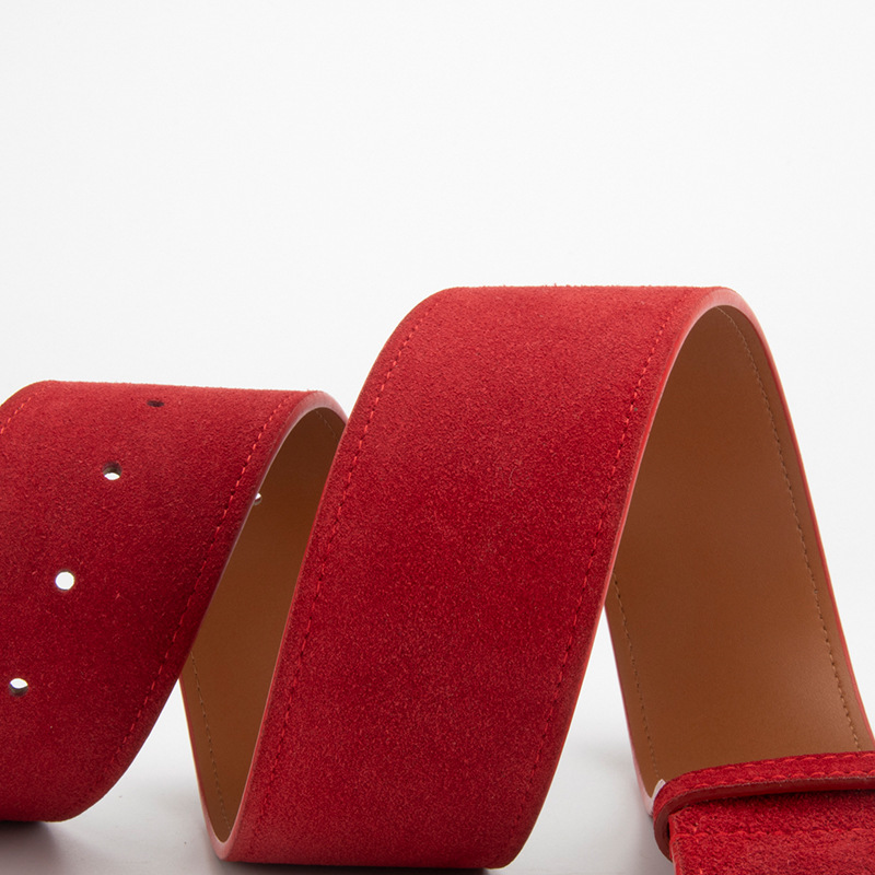 Women's Genuine Leather Suede Waist Belt - Fashion Wide Belt For Dresses, Coats, And Sweaters - Wholesale Cross-Border - Thumbnail 2
