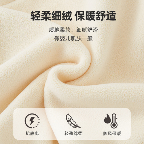 Children's and Baby Korean Style Outerwear for Autumn and Winter, Thick and Fuzzy, Solid Color Loose Top for Toddlers and Infants