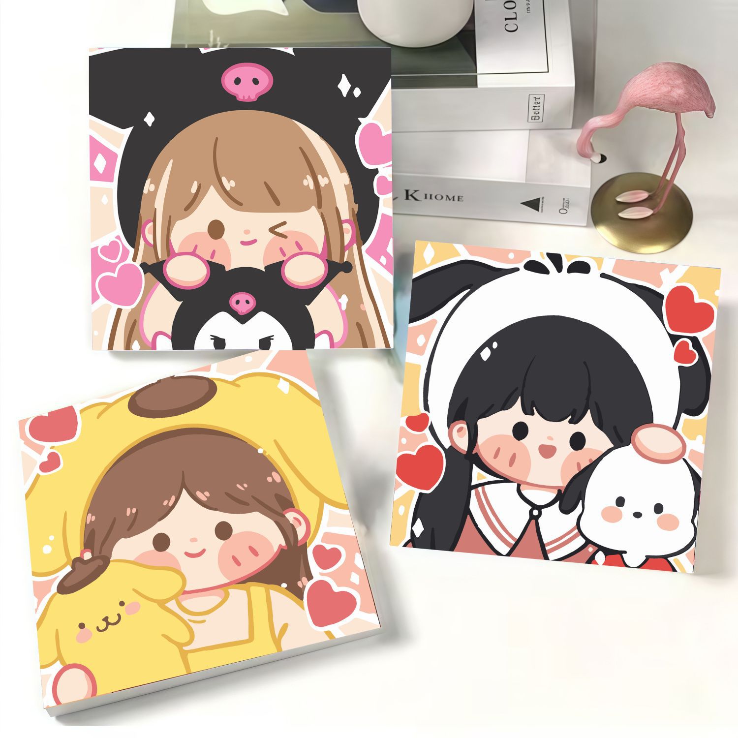 DIY Digital Painting Coloring Stall Hand-Painted Cartoon Sanrio DIY Digital Painting 20×20 Wholesale