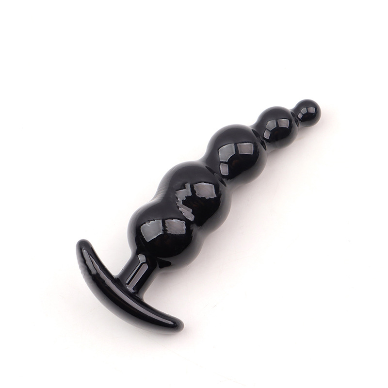 Soft TPE Anal Beads Plug with Five Curved Beads for Prostate Training — detail image 5