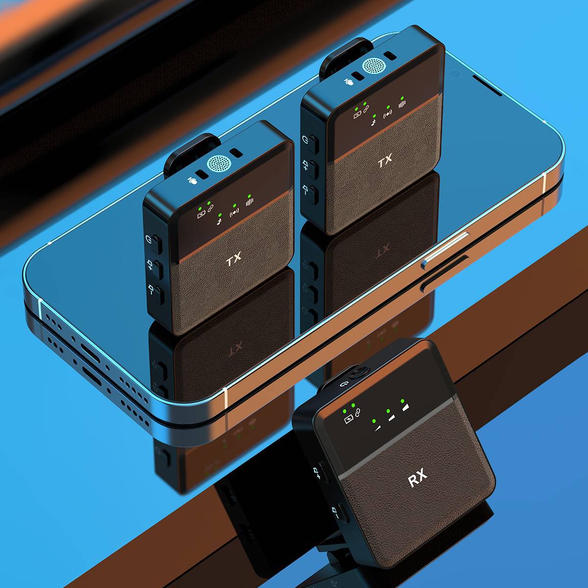 Nuevo micrófono de clip de cuello inalámbrico SX9 transfronterizo, grabación de radio de video corto, transmisión en vivo, micrófono de reverberación inteligente con reducción de ruido