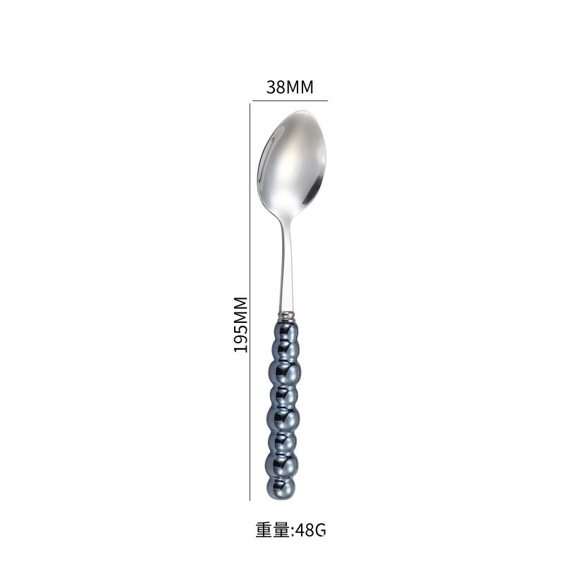 410 다크블루 펄 핸들 테이블 스푼