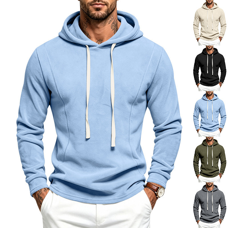 Amazon Men's Hooded Sweatshirt, European and American Style, Autumn and Winter Drawstring Pullover, Simple and Versatile Fleece Long Sleeve Top Amazon Men's Hooded Sweatshirt, European and American Style, Autumn and Winter Drawstring Pullover, Simple and Versatile Fleece Long Sleeve Top