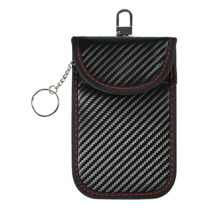 Новый цвет углеродного волокна RFID автомобильный пульт дистанционного управления экранирующий чехол для ключей небольшой размер двухслойный экранирующий сигнал Противоугонная защита от потери