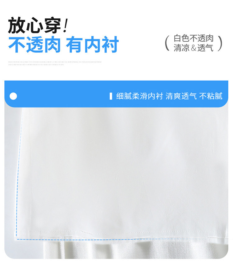 Quần short vải lanh nữ cạp cao ống rộng dáng chữ A — Xanh lông mòng đen chi tiết 9