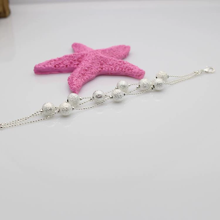 Silver silver bracelet, matte jewelry, wholesale