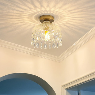 Aisle Light, Corridor Atmosphere Light, Modern Simple Cream French Light Luxury Crystal Light, Entrance Hall Balcony Ceiling Light