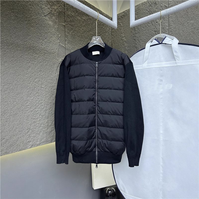 M25新款男士蒙家羊毛针织拼接80白鸭绒时尚简约通勤保暖百搭外套