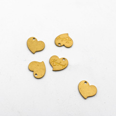 Factory Direct Supply Bracelet Necklace Tag DIY Copper Jewelry Accessories Support Laser Engraving handmade Heart Pieces