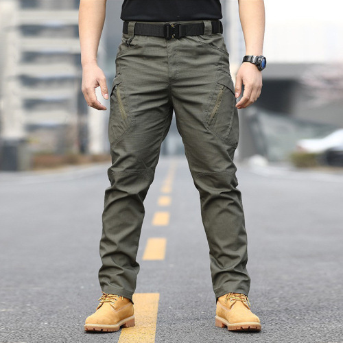 In-stock IX9 tactical cargo pants training/workout pants commuting wear-resistant scratch-proof waterproof export pants multi-pocket outdoor four-season