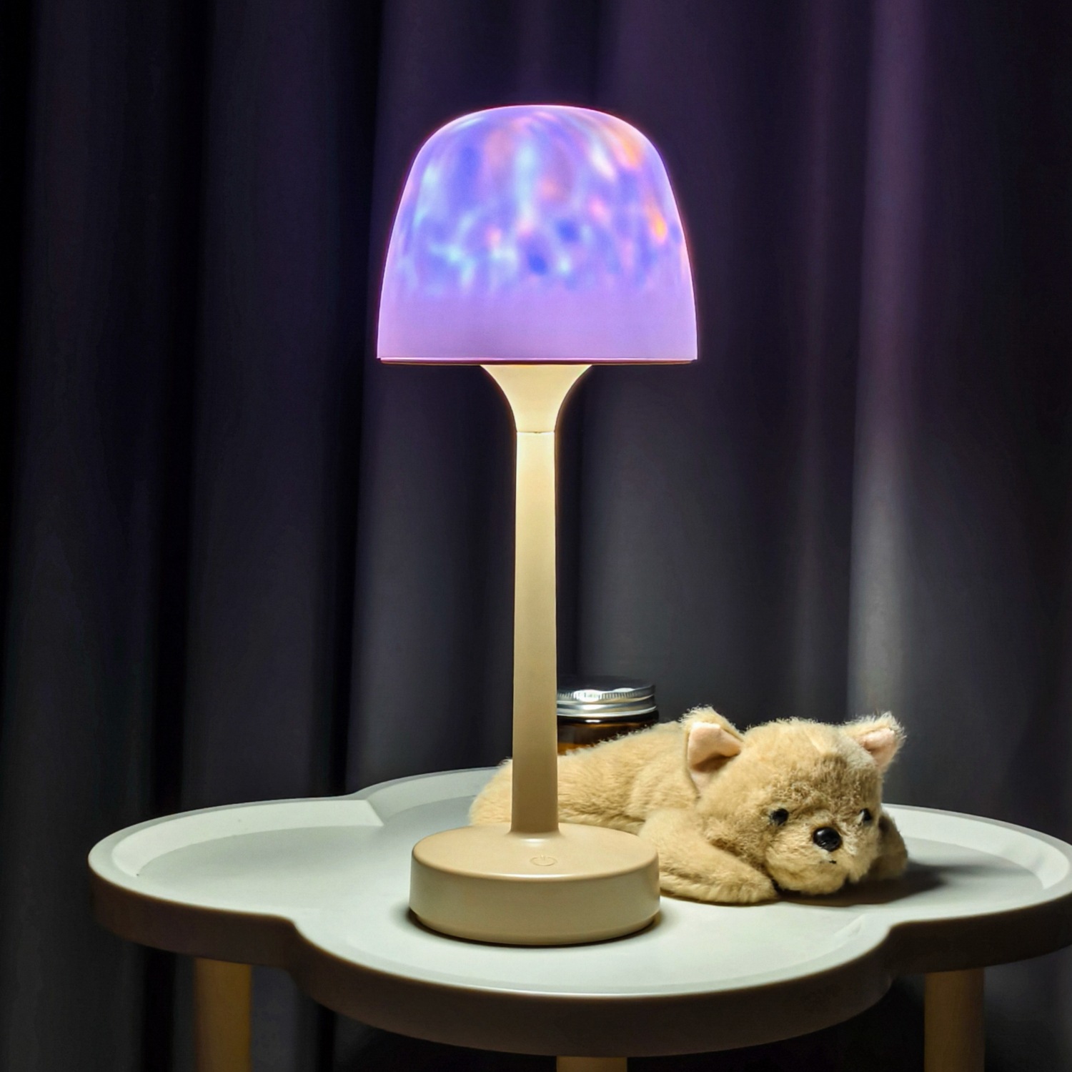 网红ins小夜灯水波纹氛围灯情侣浪漫高颜值台灯卧室床头睡眠灯