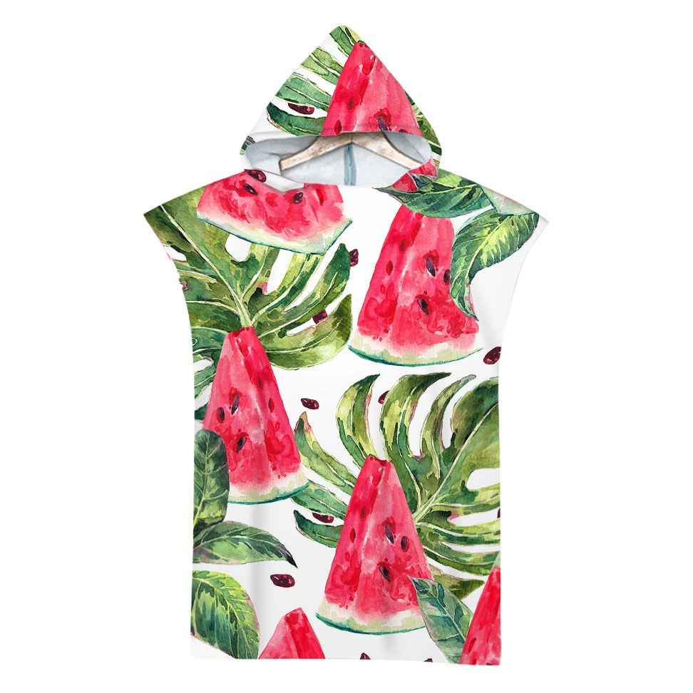 Leaf пляжная одежда мыс с капюшоном пляжная одежда халат с принтом банное полотенце с капюшоном минимальный заказ