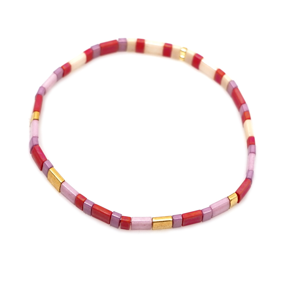 Retro Square Tila Beads Glass Wholesale Bracelets display picture 90