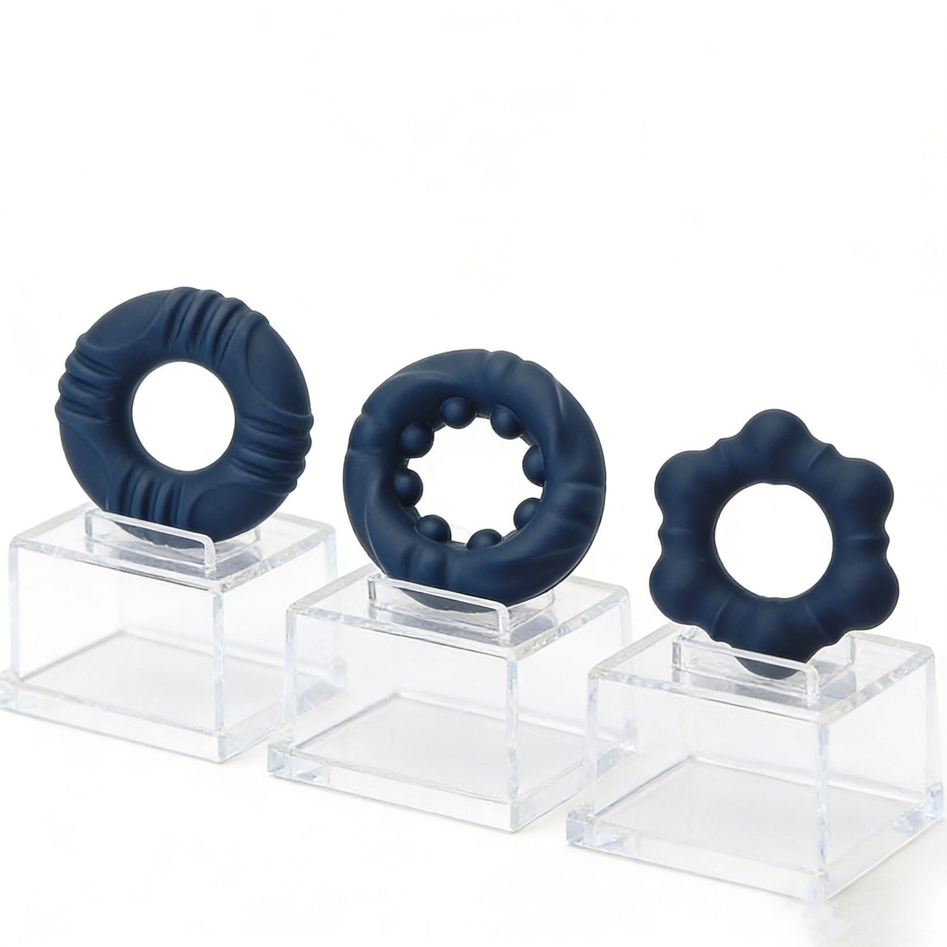 Men’s Liquid Silicone Delay Ring, Hexagon Design, Non-Vibrating Couples Wearable — detail image 4