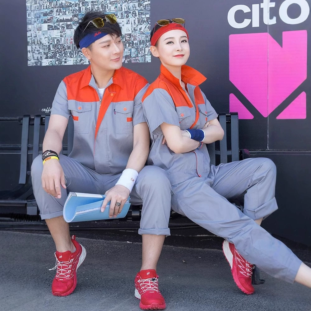 Летняя рабочая одежда мужская печать логотипа тонкая износостойкая топочка женская рабочая защита труда