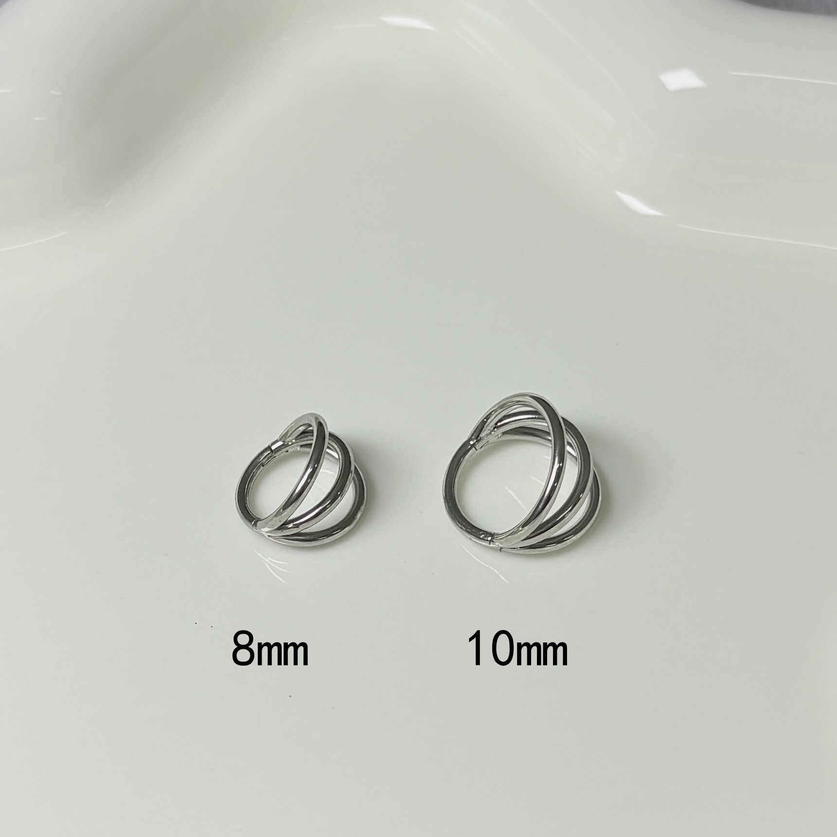 Pointed labret stud close-up product detail