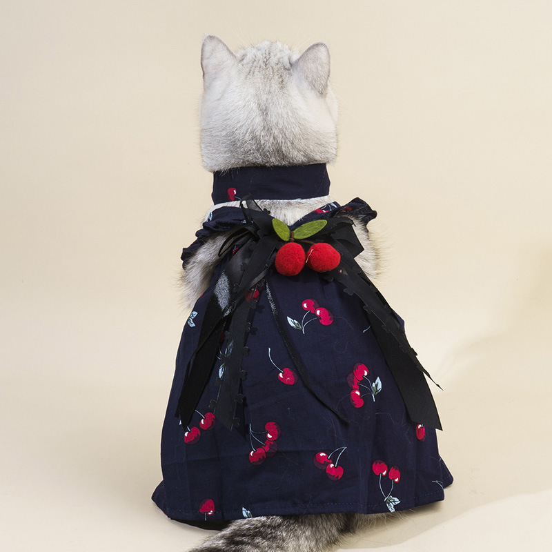 Süß Baumwolle Kirsche Kleidung Für Haustiere display picture 4
