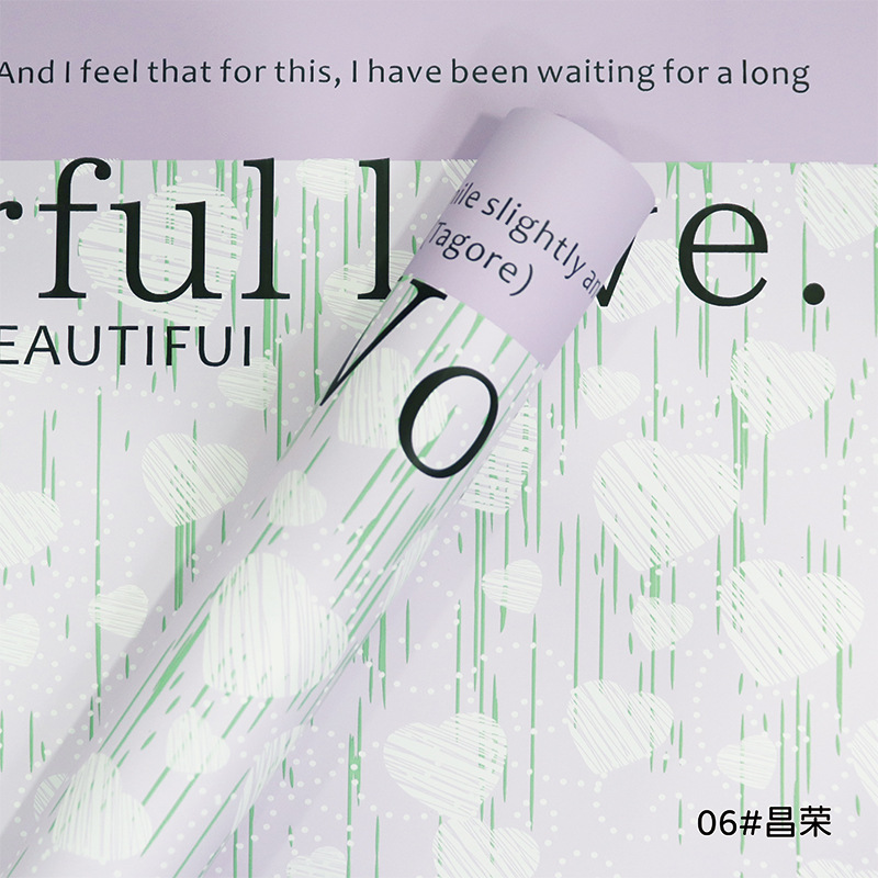 Huaxi en forma de corazón de azúcar comercio exterior transfronterizo papel de embalaje de flores pequeñas flores frescas regalo de papel de ramo de flores florista papel de embalaje de flores