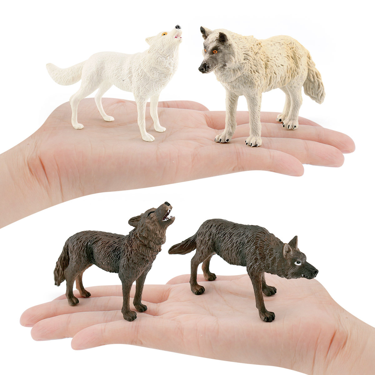 Transfronterizo simulación bosque animal Lobo modelo lobo siberiano Rey Lobo Ártico Lobo Blanco Lobo escritorio decoración juguete