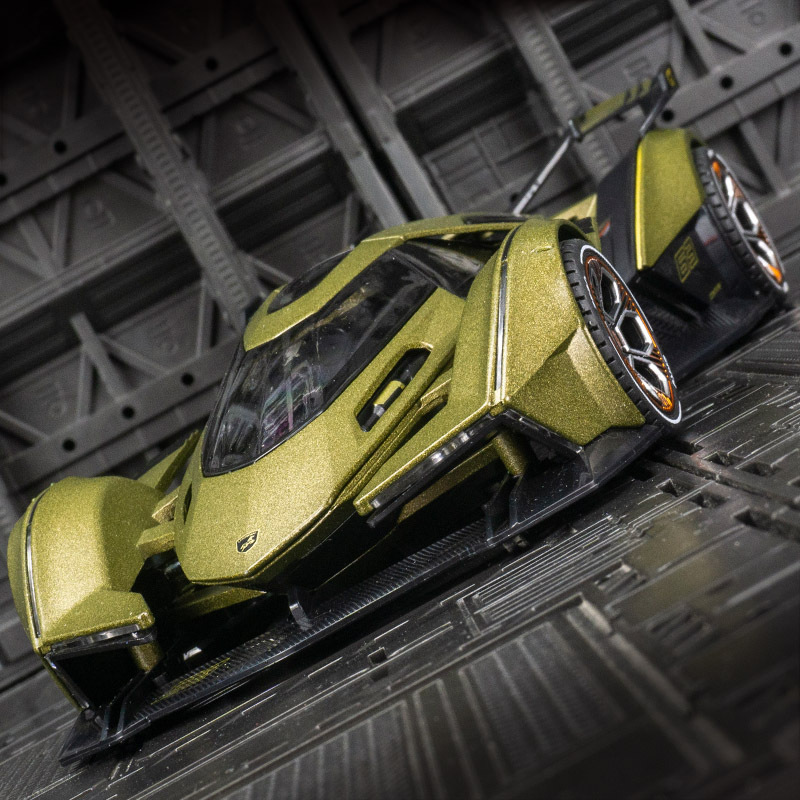 Jiaye VB24205 simulación Lanbo V12 aleación coche de carreras modelo coche decoración colección sonido y luz coche de juguete para niños