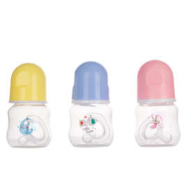 跨境60ml奶瓶配硅胶奶嘴宝宝喂奶喂水果汁新生儿喂药奶瓶厂家批发