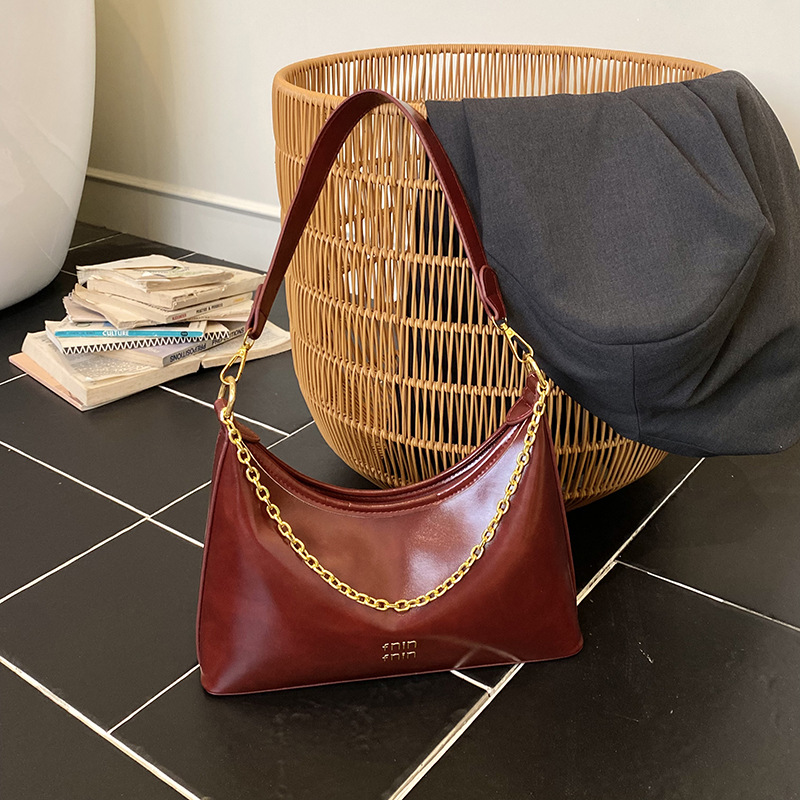 miu 빈티지 숄더 겨드랑이 가방 여자 bags 가을 겨울 신상 소규모 통근 핸드백 심플 캐주얼 크로스백