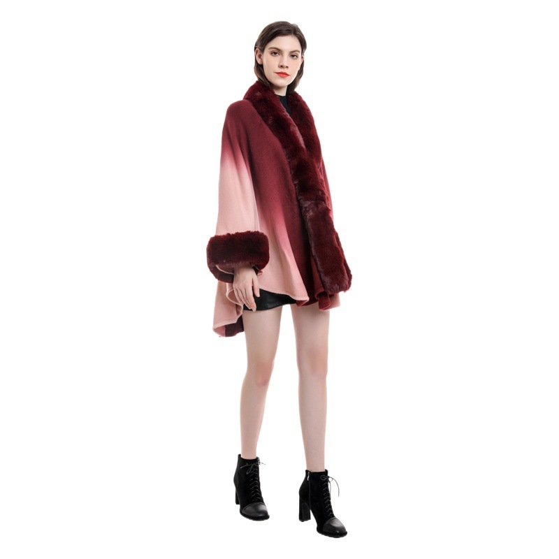 Abrigo de lana con chal para mujer Otoño e Invierno 2021 nueva moda elegante abrigo de lana de doble cara engrosado