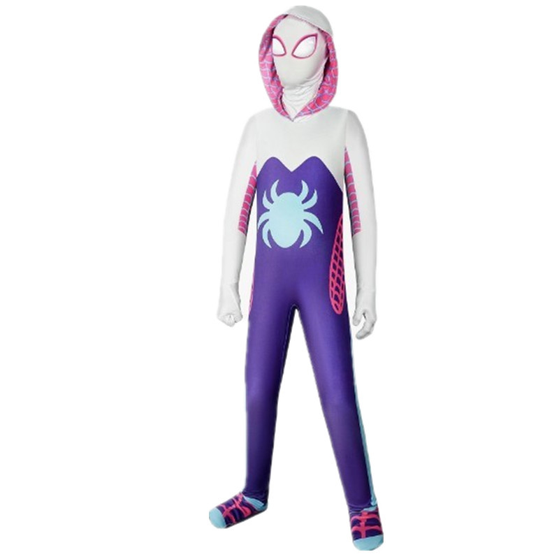 Halloween Gwen Female Spider 2 Man Parallel Universe Clothes cosplay Tight Kids Adult Hero Costume