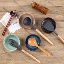 陶瓷烘焙打蛋器收纳厨房锅铲饭勺汤勺置物架火锅公勺公筷漏勺托盘