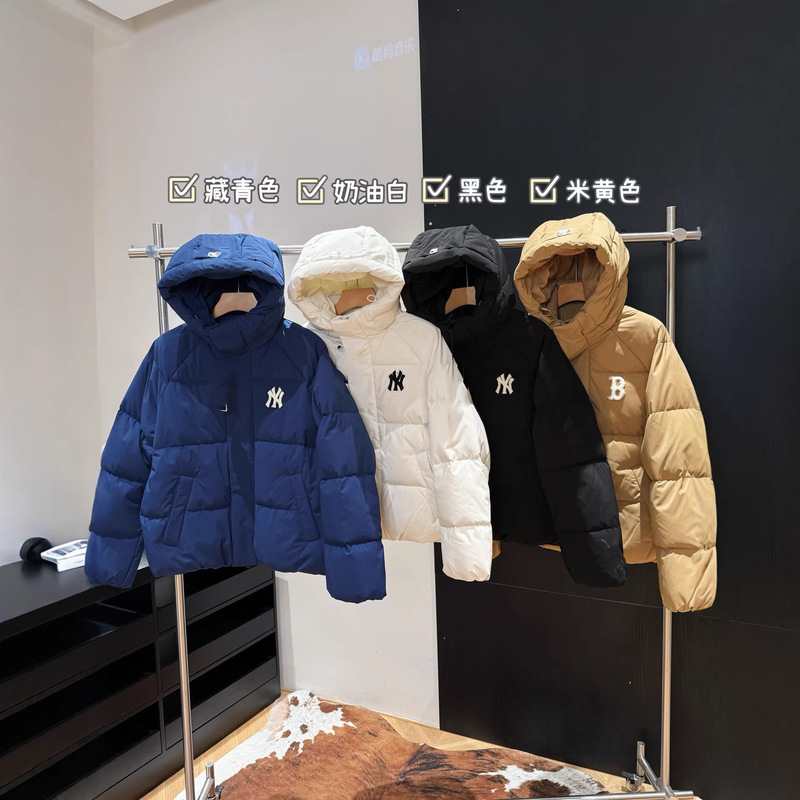 Ml*B Winter Hot-Selling Hooded down Jacket, Unisex Couple's Same Style, Warm Duck down Coat, Mid-Length, Loose Fit Ml*B Winter Hot-Selling Hooded down Jacket, Unisex Couple's Same Style, Warm Duck down Coat, Mid-Length, Loose Fit