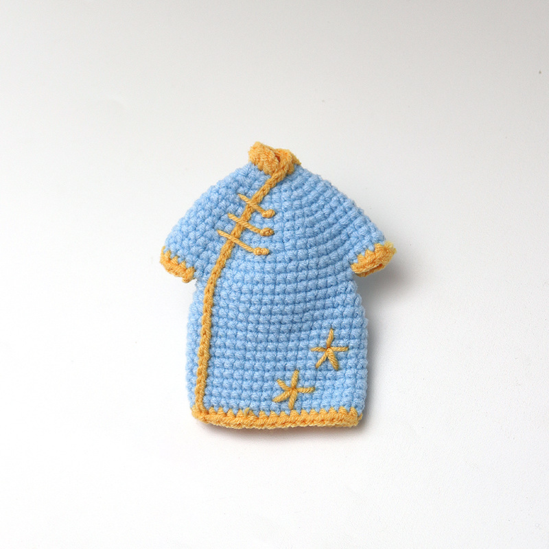 레트로 치파오 블루 부티크 귀여운 4개의 주요 요소