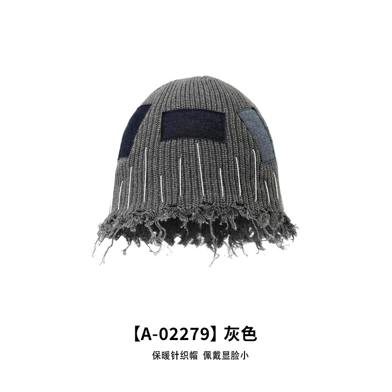 跨境新款雅痞流苏美式潮牌男手工缝小众街头保暖乞丐帽子大头围男|undefined
