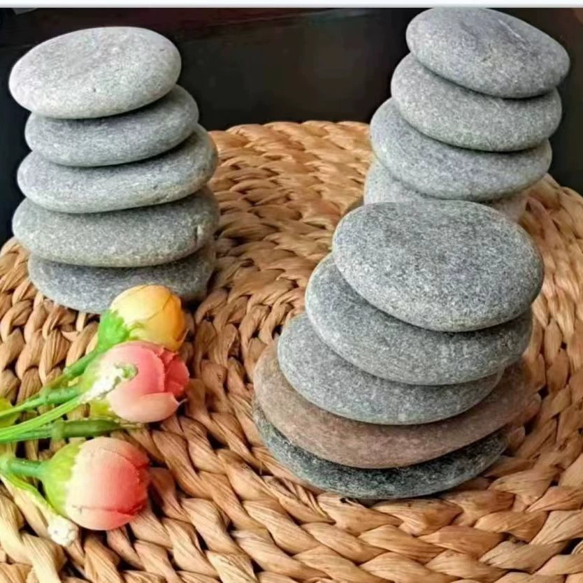 Каменная живопись DIY, расписываемый плоский камень, мультяшная творческая граффити-арт, круглый галечник