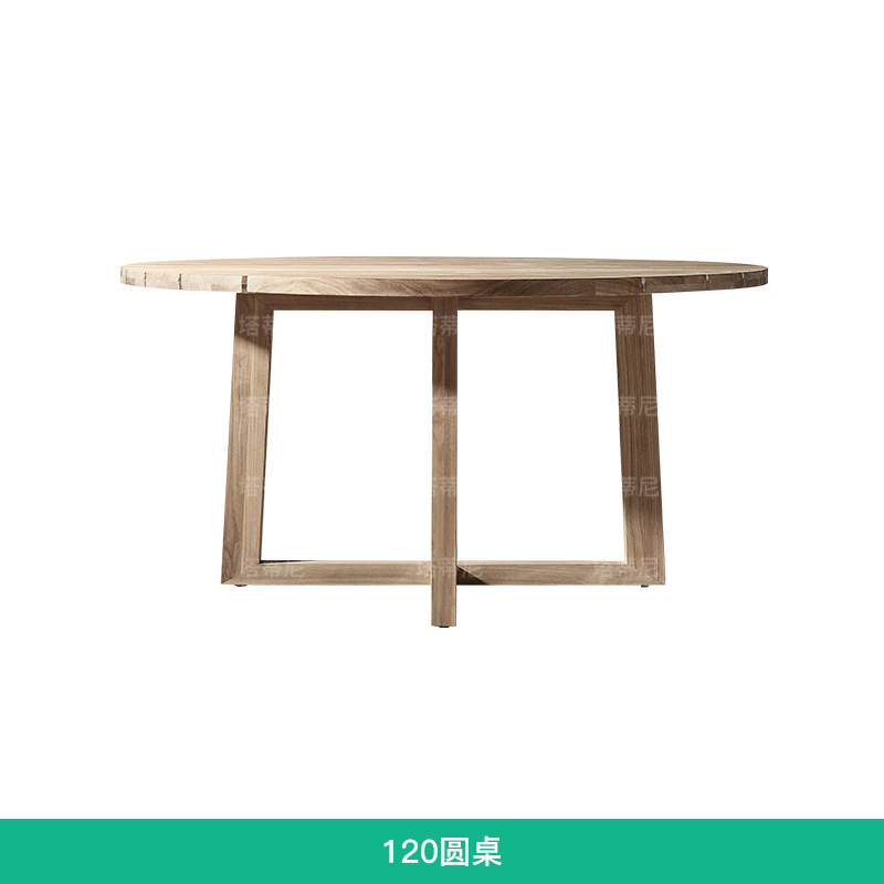 Teca al aire libre mesa y silla terraza al aire libre jardín apenado mesa de madera maciza y silla Villa patio antiséptico madera mesa de comedor y silla