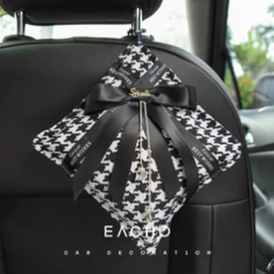 charcoal bag houndstooth dried flower: Aktiv kömürlü qoxu uducular - houndstooth-hanging-square-letter-charcoal-bag