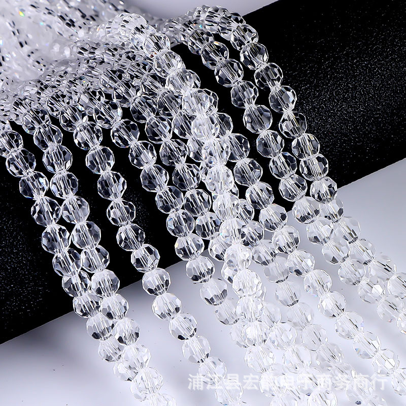 Un lote de 32 lados cuentas de tierra de cristal de color cuentas de fútbol de equipaje accesorios de ropa de bricolaje accesorios de joyería