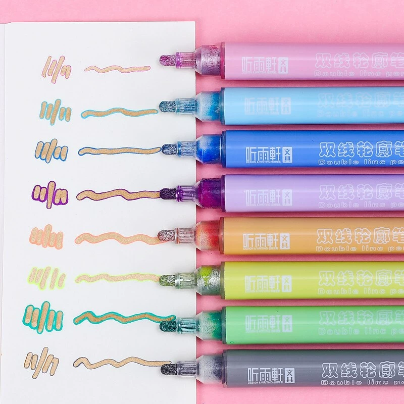 Fluorescence shiny three dimensional two-color set, 12 colors