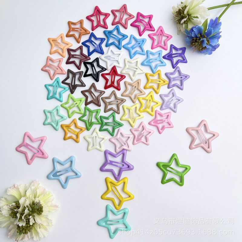 Candy Color Dripping Oil Star Hairpin Dopamine Cute Five-Pointed Star Hairpin Bb Clip Broken Hair Bangs Side Clip Candy Color Dripping Oil Star Hairpin Dopamine Cute Five-Pointed Star Hairpin Bb Clip Broken Hair Bangs Side Clip