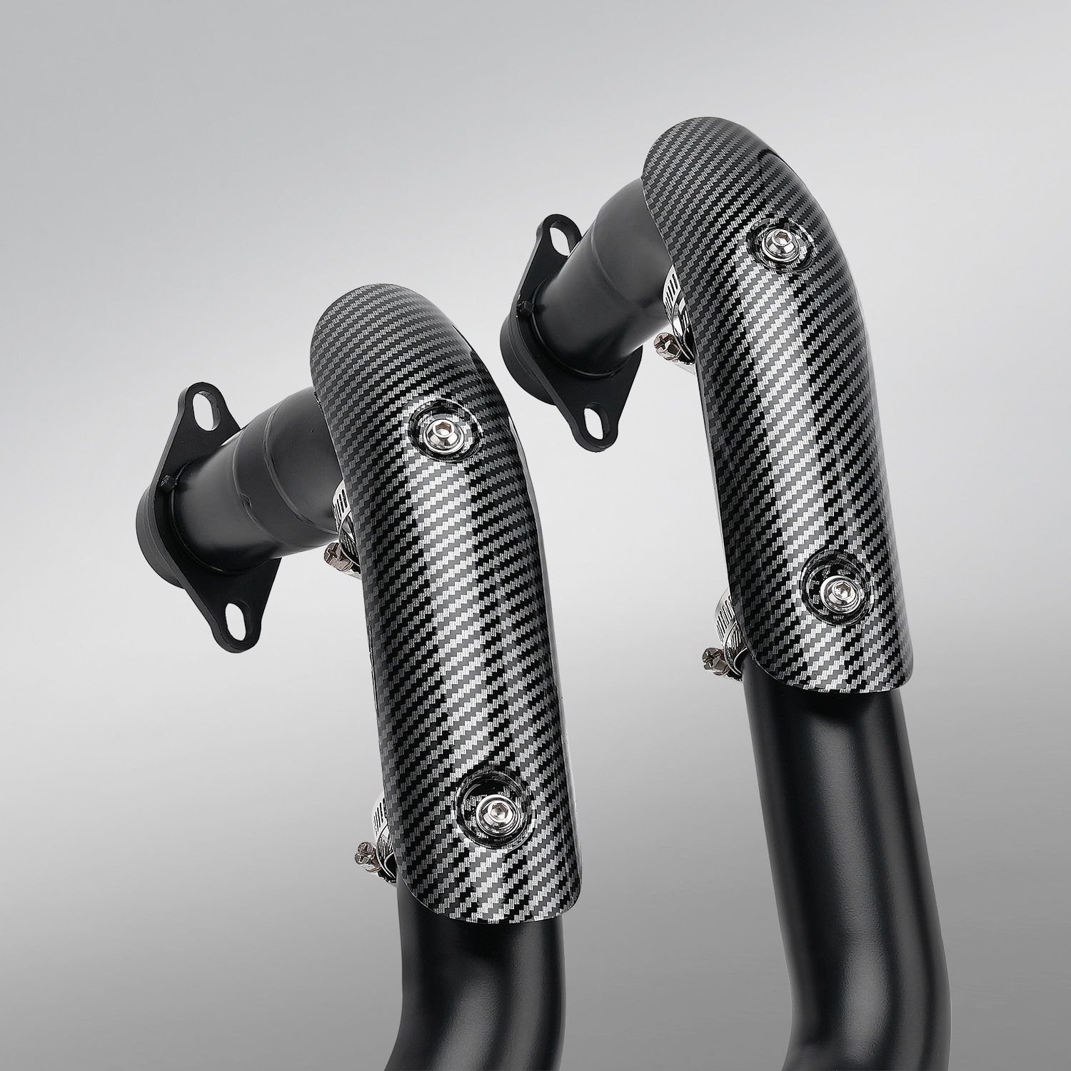 Benda Napoleon 450/Ginichera 450 motorcycle modified exhaust pipe with black anti-scald cover, dual outlet full system