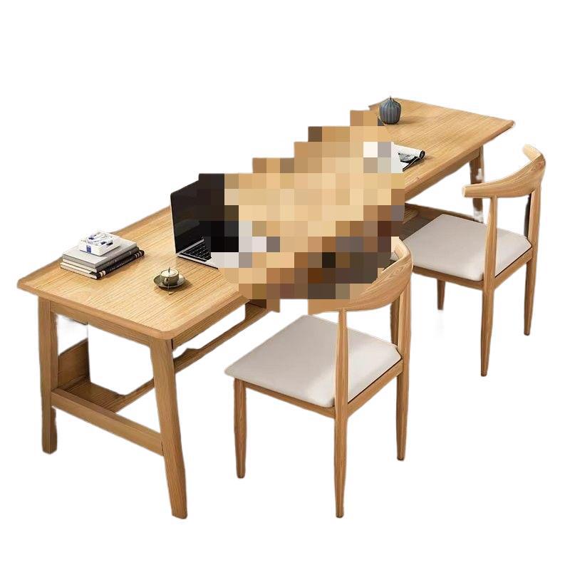Solid Wood Computer Desk, Simple Wall-Mounted Writing Desk, Study Desk, Office Desk, Home Bedroom, Antique Style Long Table