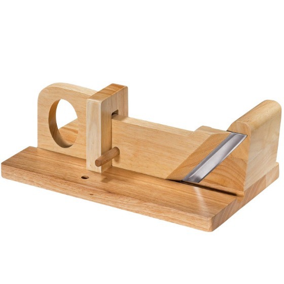 Corte de jamón de madera manual Push-Pull cuchillo de corte de perro caliente cortadora de carne corte de salchicha