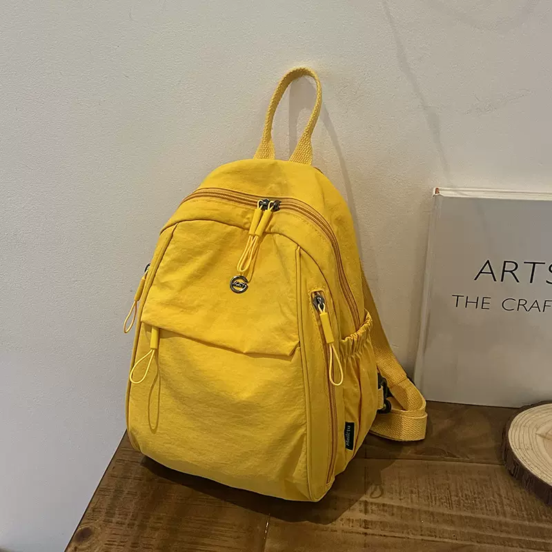 双肩包女2025新款时尚超轻大容量背包尼龙布百搭女士多功能胸包