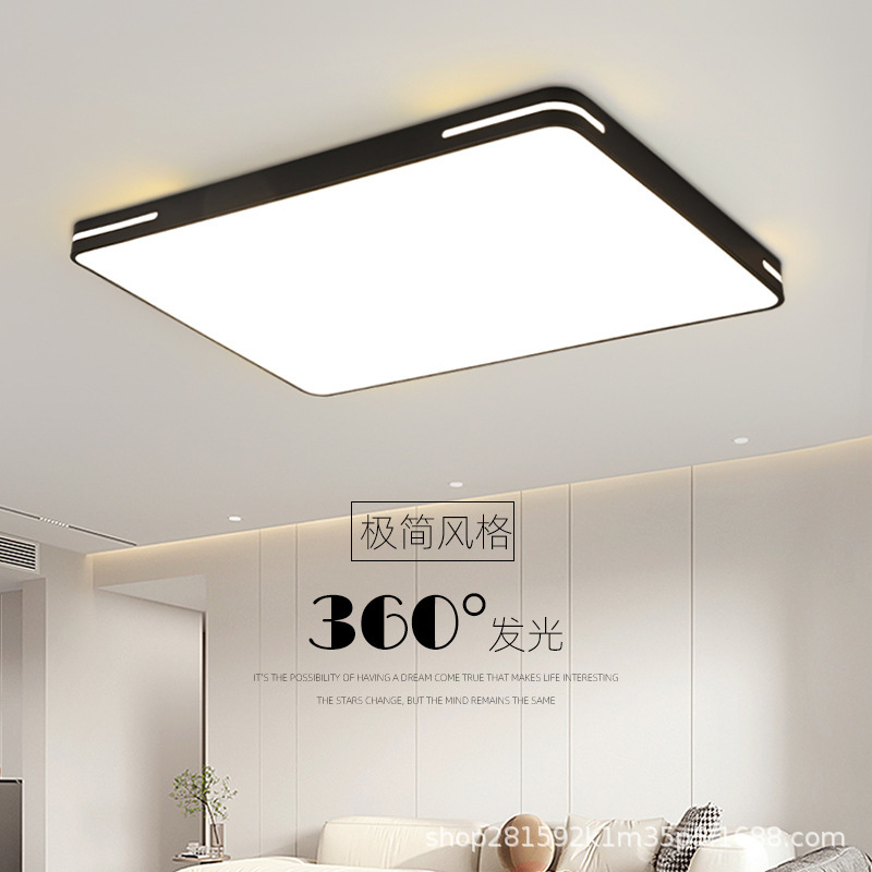 Led Ultra-Thin Ceiling Lamp Bedroom Lamp Simple Modern Kitchen Study Balcony Living Room Lighting Fixtures Three-Color Dimming