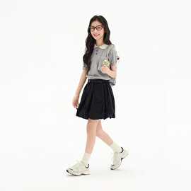 女童装夏季时髦洋气甜美中大儿童女孩短袖POLO衫蛋糕短裤两件套装